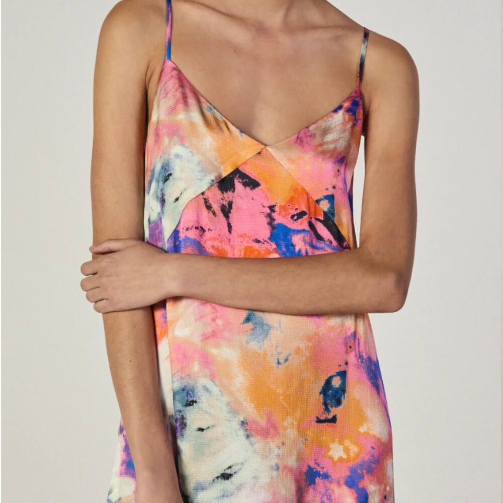 The Everlane x Marques' Almeida Satin Tie-Dye Dress
